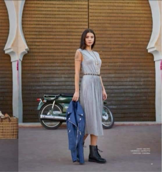 Sommerkleid mit Baumwoll Anteil - grau