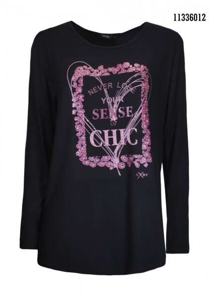 Exsy Langarm Shirt mit Aufdruck