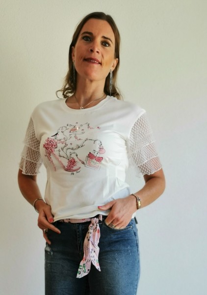 Flygirl T-Shirt mit Spitze