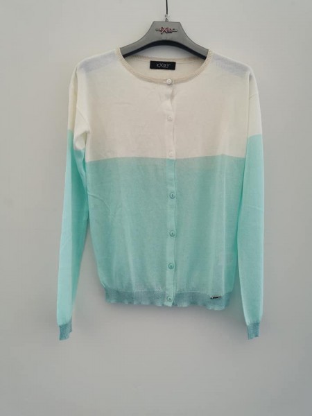 Cardigan zweifarbig - cream/mint