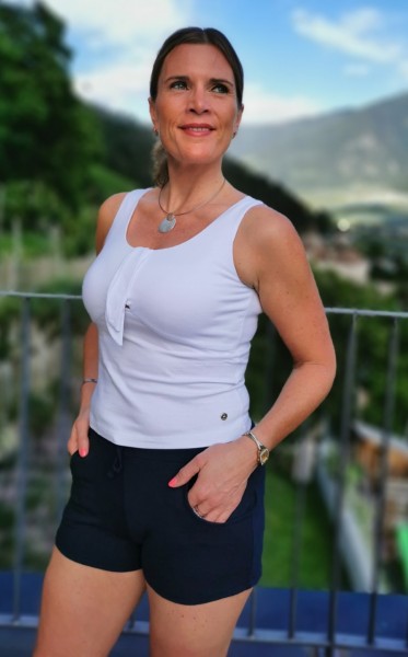 Flygirl kurzes Baumwoll Top